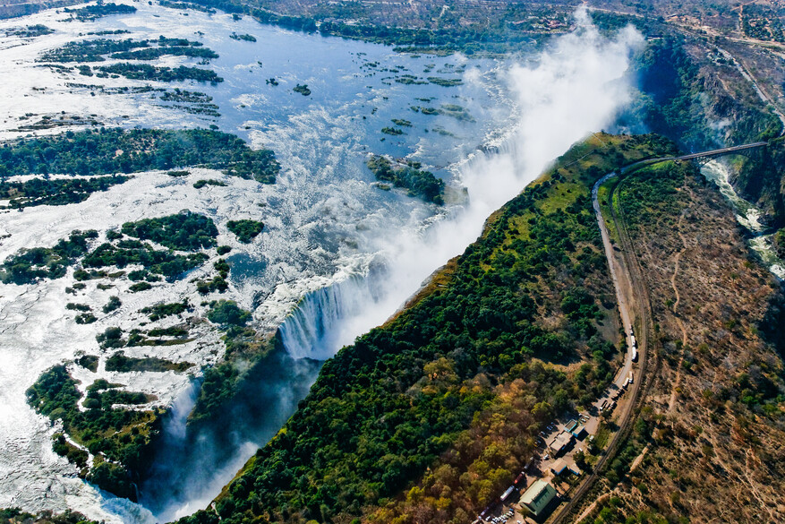 View from above of Victoria Falls